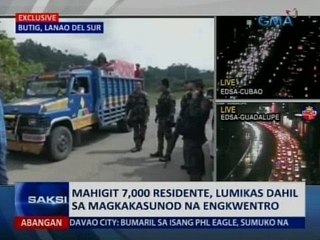 SAKSI: Mahigit 7,000 residente, lumikas dahil sa magkasunod na engkwentro