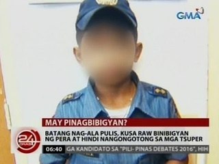 24 Oras: Batang nag-ala pulis, kusa raw binibigyan ng pera at hindi nangongotong sa mga tsuper
