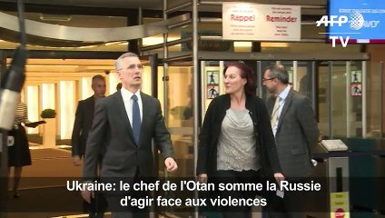 Le chef de l'Otan somme la Russie d'agir face aux violences