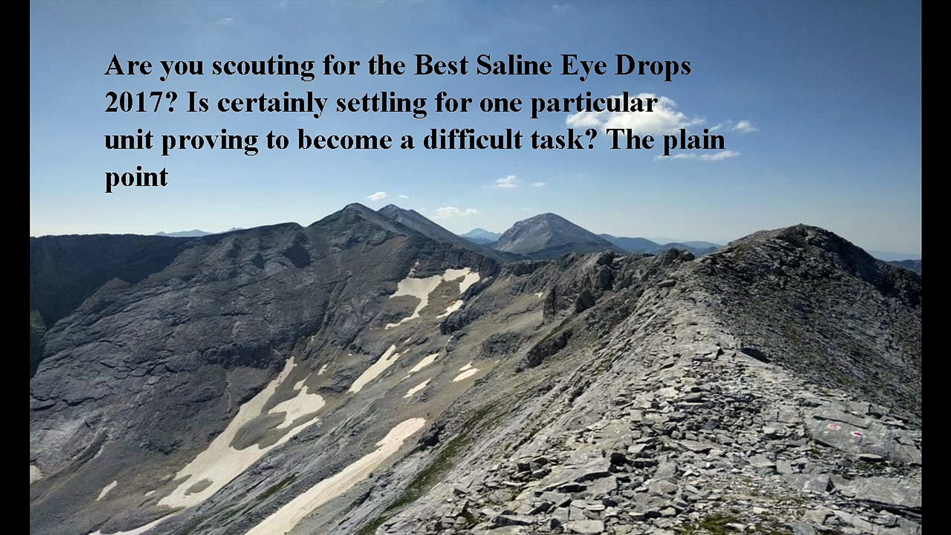 plain saline eye drops