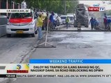 BT: Daloy ng trapiko sa ilang bahagi ng QC, nagsikip dahil sa road reblocking ng DPWH