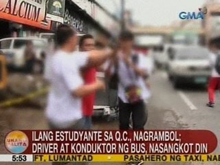 UB: Ilang estudyante sa QC, nagrambol; driver at konduktor ng bus, nasangkot din