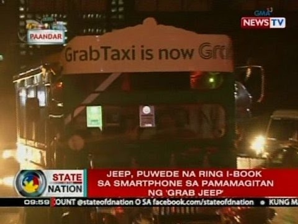 SONA: Jeep, puwede na ring i-book sa smartphone sa pamamagitan ng 'Grab Jeep'