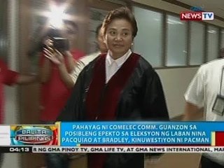 Pahayag ni Guanzon sa posibleng epekto sa eleksyon ng laban nina Pacquiao at Bradley, kinuwestyon