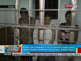 BP: 4 na umano'y holdaper kabilang ang isang menor de edad, arestado