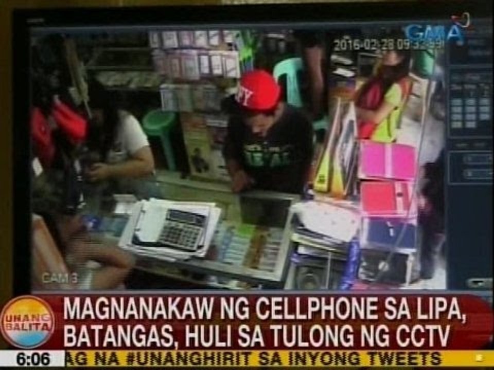 UB: Magnanakaw ng cellphone sa Lipa, Batangas, huli sa tulong ng CCTV