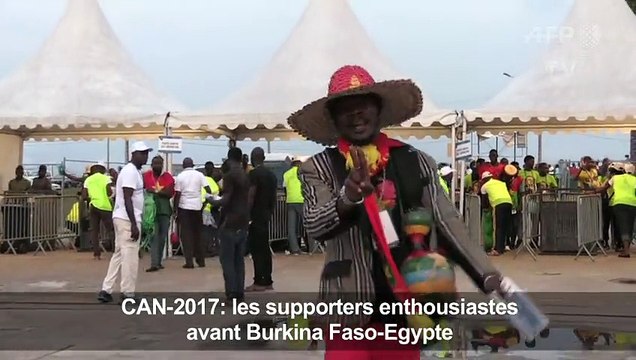 CAN-2017: les supporters enthousiastes avant Burkina Faso-Egypte