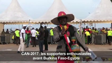 CAN-2017: les supporters enthousiastes avant Burkina Faso-Egypte