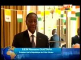 Le Président Ouattara  a offert un déjeuner au Cardinal, Secrétaire d'Etat, Tarcisio BERTONE