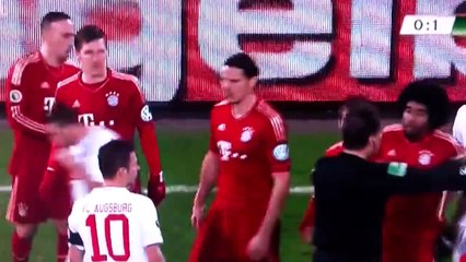 Рибери! Красная карточка! Прикол! Ribery slap!