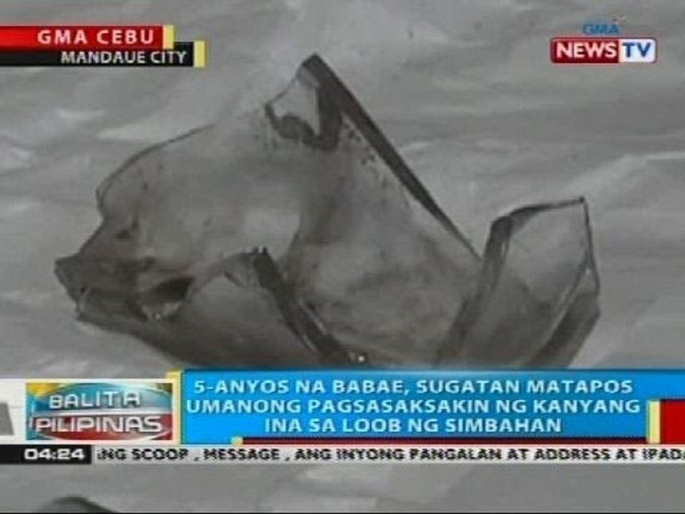 5-anyos na babae, sugatan matapos umanong pagsasaksakin ng kanyang ina sa loob ng simbahan