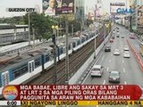 Mga babae, libre sakay sa MRT 3 at LRT 2 sa piling oras bilang paggunita sa Araw ng mga Kababaihan