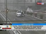 Tsuper, itinangging siya ang nagmamaneho ng taxi na nagwasiwas sa isang traffic constable