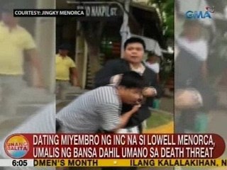 UB: Ex-INC member na si Lowell Menorca, umalis ng bansa dahil umano sa death threat