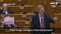 Nigel Farage chahuté au Parlement européen