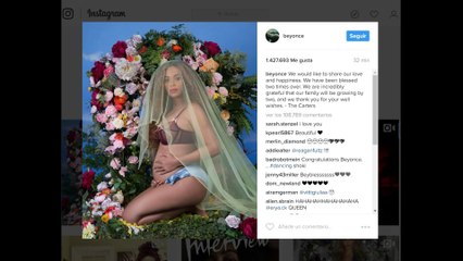 Beyoncé anuncia que está embarazada de gemelos