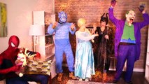 Frozen Elsa & Anna CRYING BABIES! w/ Spiderman Reckless Joker McDonalds Maleficent Prank S