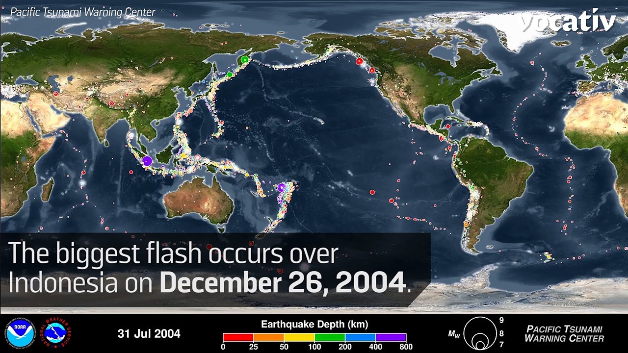 Startling Map Shows 25,000 Earthquakes From Around The World