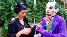 Joker Loses His Costume! w/ Spiderman Frozen Elsa Pink Spidergirl Superman - Fun Superhero