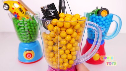 Microwave Monster School Bus and Blender Filled with Candy Video for Kids! Compilation Toy Video