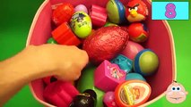 NEW Huge 50 Surprise Egg Opening Kinder Surprise Elmo Disney Pixar Cars Mickey Minnie Mouse