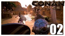 CONAN EXILES #02 - NOSSA PRIMEIRA BATALHA SANGRENTA!! (Conan Exiles Gameplay)