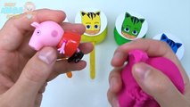 Play Doh Lollipop Surprise Toys PJ MASKS Rainbow Learn Colors and Numbers for Kids