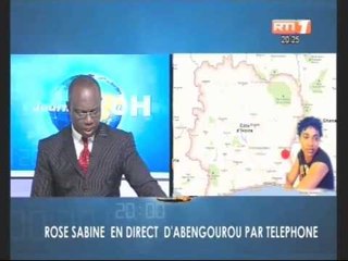 Rose Sabine en direct d'Abengourou par téléphone