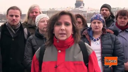 Православные христиане из Санкт Перербурга желают мирного неба над головой Украинцам