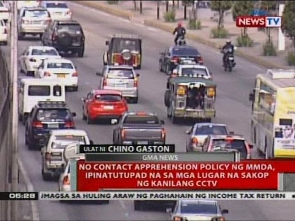 No contact apprehension policy ng MMDA, ipinatutupad na sa mga lugar na sakop ng kanilang CCTV
