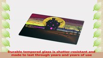 Rikki Knight Grungy Halloween with Haunted House Large Glass Cutting Board d9939f32