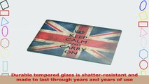 Rikki Knight RKLGCB520 Keep Calm and Carry on British Flag Glass Cutting Board Large a96cd302