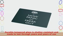 Rikki Knight RKLGCB1016 Now Panic and Freak Out Black Design Glass Cutting Board Large 997fe99b