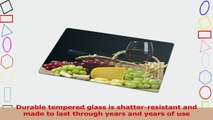 Rikki Knight RKLGCB1956 Wine and Cheese Picnic Glass Cutting Board Large Orange a8843246