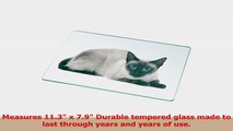 Rikki Knight Purebred Brown And White Siamese Cat Blue Bright Eyes Small glass Cutting fe2471dc