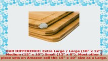 Thick Bamboo Cutting Board Set LargeMediumSmall w Stand  100 Natural  Eco Friendly 012fd02a