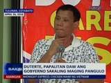 Saki: Duterte, papalitan daw ang gobyerno sakaling maging pangulo