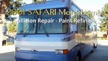 2001 Safari Motorhome fiberglass repair paint pin striping consumer review video