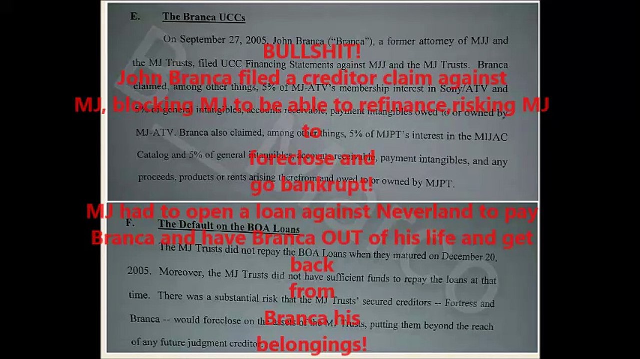 Michael Jackson, was forced to mortgage Neverland in order to pay off Branca and cut him out of his business.