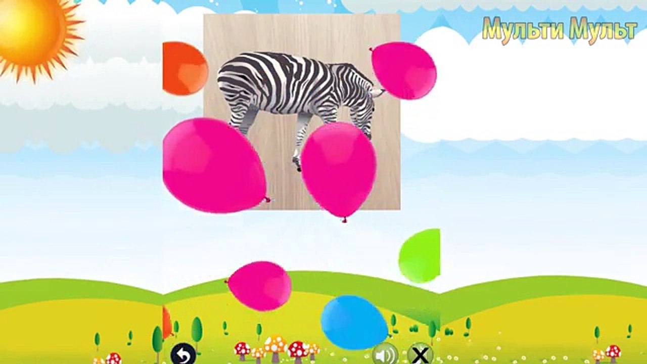 Puzzle Animals. Learn wild animals in English! Cartoons for babies - Videos For Children