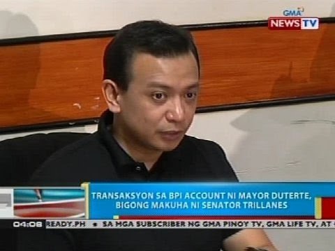 Transaksyon sa BPI account ni Mayor Duterte, bigong makuha ni Senator Trillanes