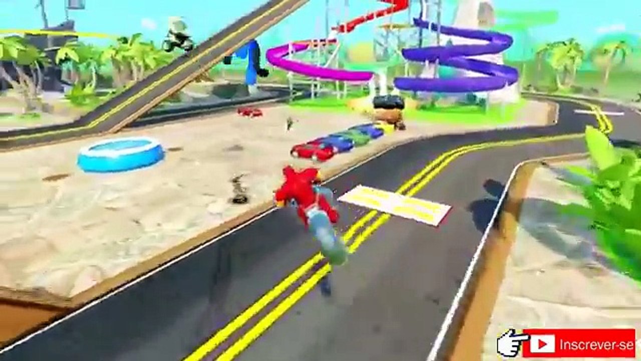 Homem Aranha Desenho - OS VINGADORES HULK, Capitão América & Homem de ferro De Corrida