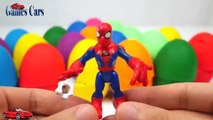 COLOR EGGS FOR KIDS LEARNING! Color Balls Surprise Eggs Spiderman Lightning Mcqueen Million Toys 1