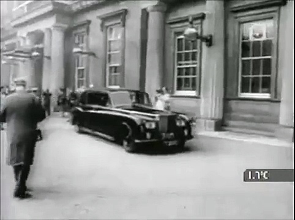 The Beatles leaving Buckingham Palace with MBE