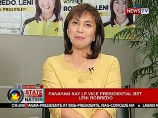 SONA: Panayam kay LP vice presidential bet Leni Robredo