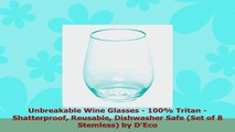 Unbreakable Wine Glasses  100 Tritan  Shatterproof Reusable Dishwasher Safe Set of 8 f6e1f2e2