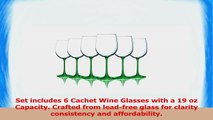 Emerald Green Wine Glasses with Beautiful Colored Stem Accent  19 oz set of 6 9fd23600