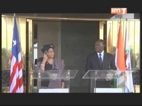 Coopération: la Présidente du Liberia, Helen Johnson Sirleaf en visite à Abidjan