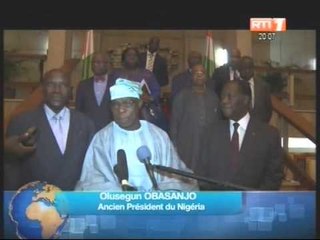 Audience du président de la republique accordée à l'ex président nigérian Obasandjo O