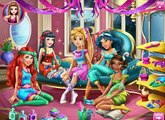 Игры для девочек онлайн—Пижамная вечеринка Принцессы Диснея—Смотреть Мультфильмы Игры Для Детей